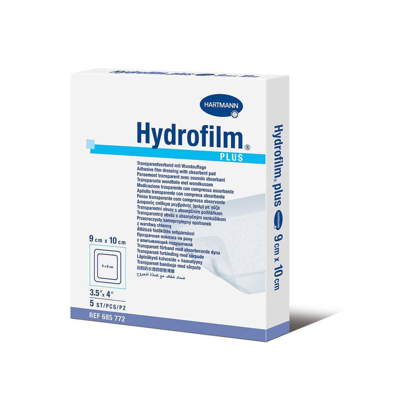 Hydrofilm Plus steril, 5 x7,2cm, 9 x 10 cm, 9 x 15 cm, 10 x 12 cm, 10 x 20 cm, 10 x 25 cm, 10 x 30 cm, Transparentverband, Pflaster, Wundschnellverband, Wundpflaster, 685770, 685771, 685772, 685773, 685774, 685775, 685776, 685777, 685778, 685779, 685780 - Notemed Medizintechnik 