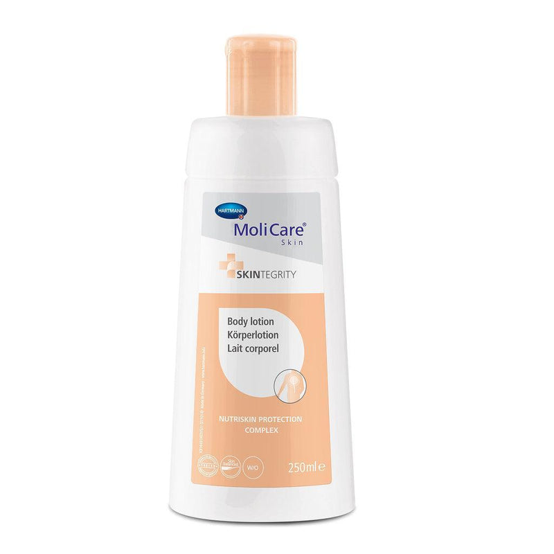 MoliCare Skin Körperlotion, 250 ml, 500 ml, für den ganzen Körper; intensive Pflege für empfindliche Haut, 995041, 995019 - Notemed Medizintechnik 