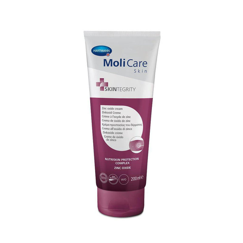 MoliCare Skin Zinkoxidcreme, 200 ml, Rezeptur mit 20 % Zinkoxid für eine entzündungshemmende Wirkung, 995022 - Notemed Medizintechnik 