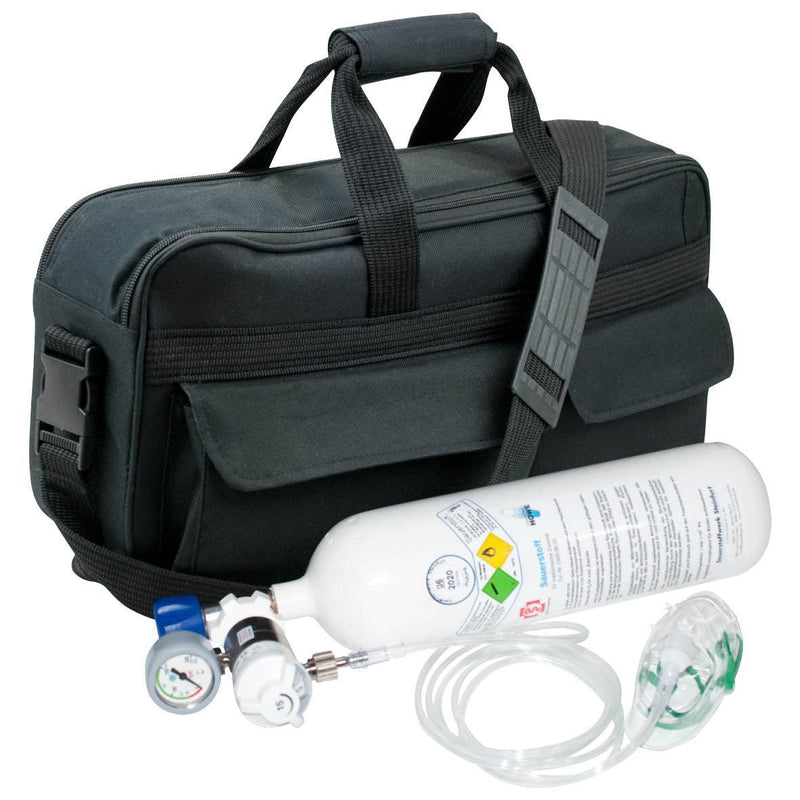 AEROtreat® - MobilFast tragbares O2-Gerät mit unterschiedlichen AEROway® Fast Druckminderern und O2-Flaschen - Notemed Medizintechnik 