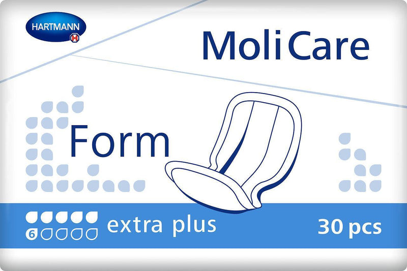 MoliCare Form extra plus 6 Tropfen, geschlechtsneutrales Produkt bei mittelschwerer Harn- und Stuhlinkontinenz, anatomische Vorlage, Inkontinenzvorlage, 168375, PZN 12565581 - Notemed Medizintechnik 