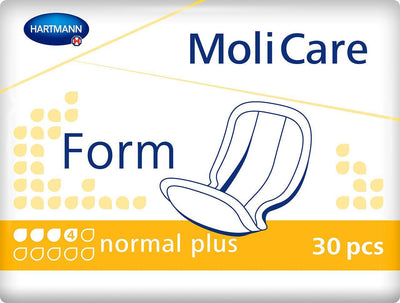 MoliCare Form normal plus 4 Tropfen, geschlechtsneutrales Produkt bei schwerer Harn- und Stuhlinkontinenz, anatomische Vorlage, Inkontinenzvorlage, 168175, PZN 12565546 - Notemed Medizintechnik 