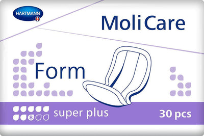 MoliCare Form super plus 8 Tropfen, geschlechtsneutrales Produkt bei schwerer Harn- und Stuhlinkontinenz, anatomische Vorlage, Inkontinenzvorlage, 168575, PZN 12565606 Hartmann