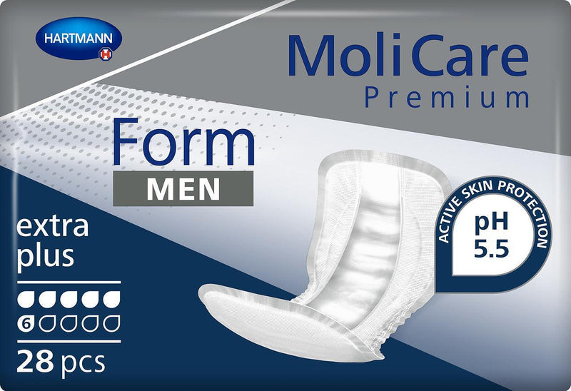 MoliCare Premium Form extra plus MEN 6 Tropfen, anatomische Vorlage, Inkontinenzvorlage, 168819, PZN 12458514 - Notemed Medizintechnik 