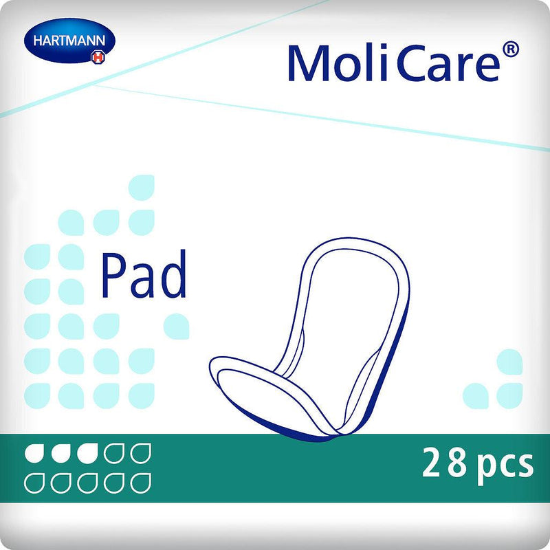 MoliCare Pad 2 / 3 / 4 Tropfen, Zuverlässige Einlagen für Schutz bei leichter bis mittlerer Blasenschwäche, Geeignet für Frauen und Männer, 168100, 
14029177, 
168101, 
14029183, 
168102, 
14029208 Hartmann