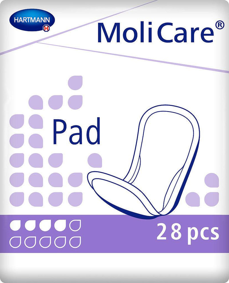 MoliCare Pad 2 / 3 / 4 Tropfen, Zuverlässige Einlagen für Schutz bei leichter bis mittlerer Blasenschwäche, Geeignet für Frauen und Männer, 168100, 
14029177, 
168101, 
14029183, 
168102, 
14029208 Hartmann