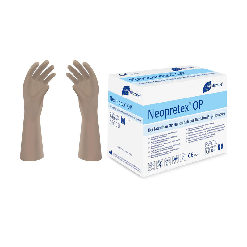 Neopretex® OP OP-Handschuh aus Polychloropren, steril, puderfrei, Gr. 6 - Gr. 9, 95216, 952165, 95217, 952175, 95218, 952185, 95219 - Notemed Medizintechnik 