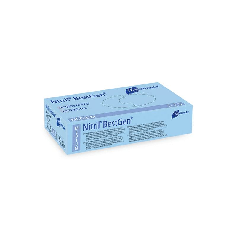 Nitril® BestGen®
 Untersuchungshandschuh aus Nitril, puderfrei, XX- Large (10), X-Large (9), Large (8-8,5), Medium (7-7,5), Small (6-6,5), Small (6-6,5), X-Small (5,5), 1286XXL, 
 1286XL, 
 1286L, 
 1286M, 
 1286S