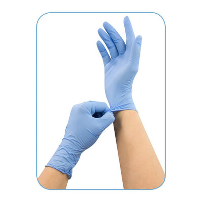 EASY Gloves Nitrile Premium blau, Einmal- Untersuchungs- und Schutzhandschuhe, Box (VE) = 90, 100 Stück, AEROuse - Notemed Medizintechnik 