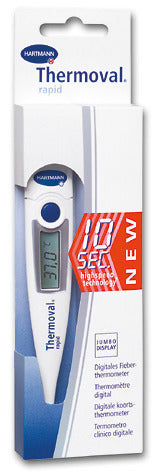 Thermoval rapid Digitales Fieberthermometer, digitale Fieberthermometer mit extrem kurzer Messzeit, 925031 Hartmann