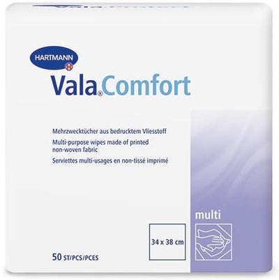 ValaComfort multi Mehrzwecktücher, Tücher, Pkg. á 50 Stück, Reinigungstücher, Desinfektionstücher, 34 x 38 cm, 992335 Hartmann