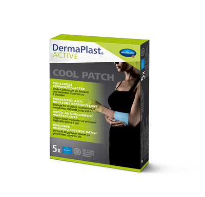DermaPlast Active Cool Patch 10x14cm, Selbstkühlendes Pflaster zur Reduzierung von Schmerzen in Gelenken und Muskeln, 522014 Hartmann