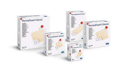 PermaFoam classic Schaumverband 6 cm rund, 10 x 10 cm, 20 x 10 cm, 15 x 15 cm, 20 x 20 cm, 882004, 882000, 882002, 882001, 882003 - Notemed Medizintechnik 