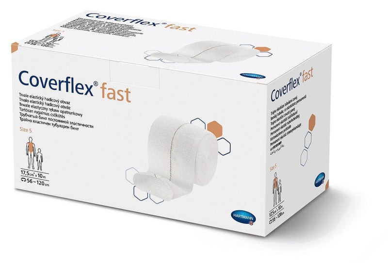 Coverflex fast, dauerelastischer Schlauchverband, Gr.1 (3,5cm x 10m), Gr.2 (5cm x 10m) Gr.3 (7,5cm x 10m), Gr.4 (10,75cm x 10m), Gr.5 (17,5cm x 10m), 931025, 
931026, 
931027, 
931028, 
931029 - Notemed Medizintechnik 