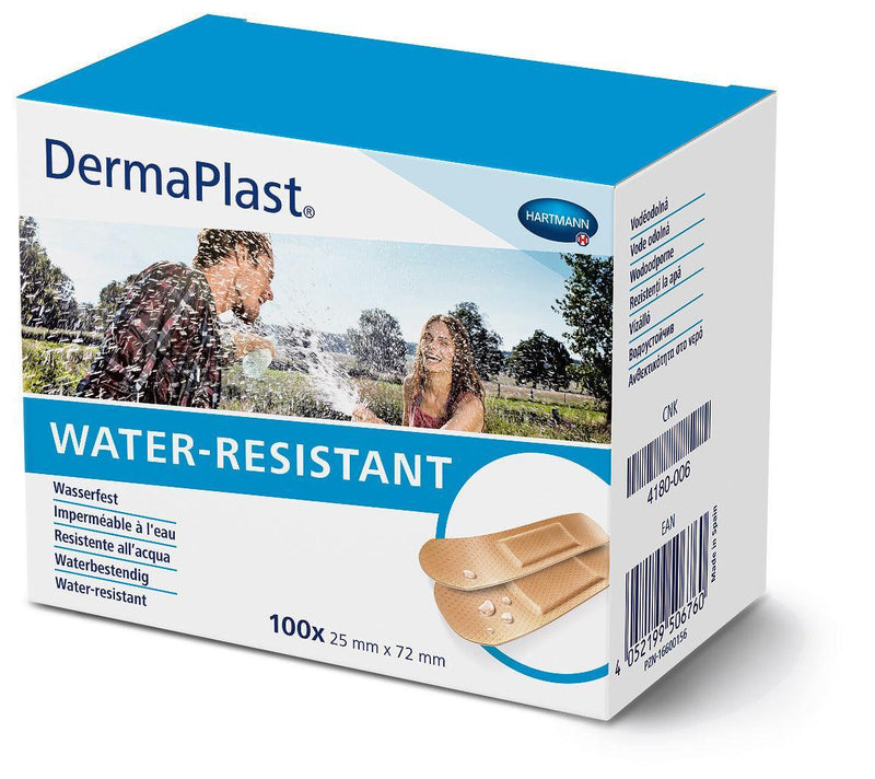 DermaPlast water resistant Pflasterstrips 19 x 72 mm, 25 x 72 mm, Wundverband, Pflaster, Wundpflaster, Wundschnellverband, 535151, 535152 - Notemed Medizintechnik 