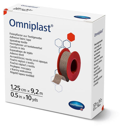 Omniplast auf Kunststoffspulen, Verbandfixierung, 9,2 m lang, Spulenpflaster, Fixierpflaster, 1,25 cm x 9,2 m, 2,5 cm x 9,2 m, 5 cm x 9,2 m, 900573, 900452, 900574, 900453, 900575, 900454 Hartmann