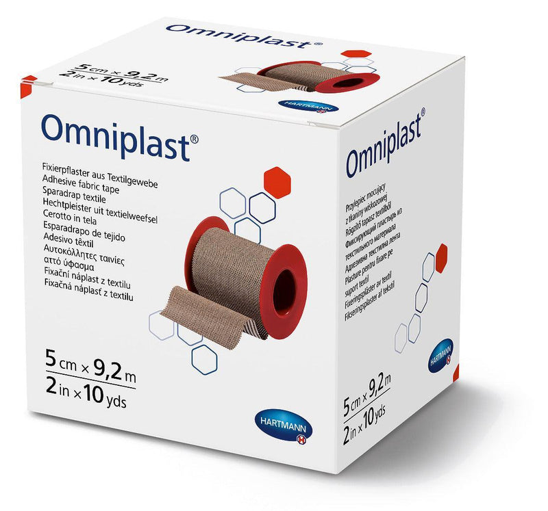 Omniplast auf Kunststoffspulen, Verbandfixierung, 9,2 m lang, Spulenpflaster, Fixierpflaster, 1,25 cm x 9,2 m, 2,5 cm x 9,2 m, 5 cm x 9,2 m, 900573, 900452, 900574, 900453, 900575, 900454 - Notemed Medizintechnik 