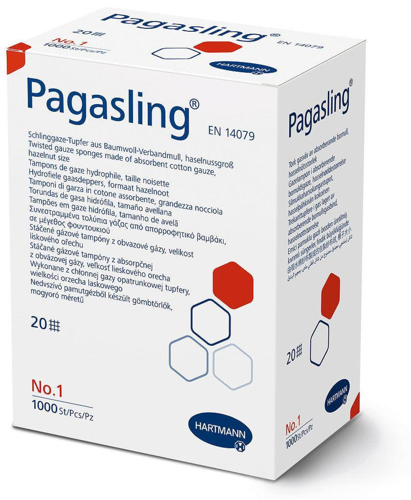 Pagasling unsteril, saugstarker Schlinggazetupfer, Tupfer, zur Absorption und Wundreinigung, Gr. 1, Gr .2, Gr. 3, Gr. 4, Gr. 5, Gr .6, 481290, 
481293, 
481294, 
481299, 
400131, 
481295 - Notemed Medizintechnik 