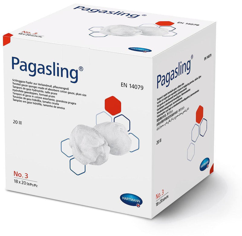 Pagasling steril, saugstarker Schlinggazetupfer, Gazetupfer, Tupfer zur Absorption und Wundreinigung Gr. 3, Gr. 4, Gr. 5, 481274, 481284, 481414, 481409, 481400 - Notemed Medizintechnik 