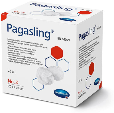 Pagasling steril, saugstarker Schlinggazetupfer, Gazetupfer, Tupfer zur Absorption und Wundreinigung Gr. 3, Gr. 4, Gr. 5, 481274, 481284, 481414, 481409, 481400 - Notemed Medizintechnik 