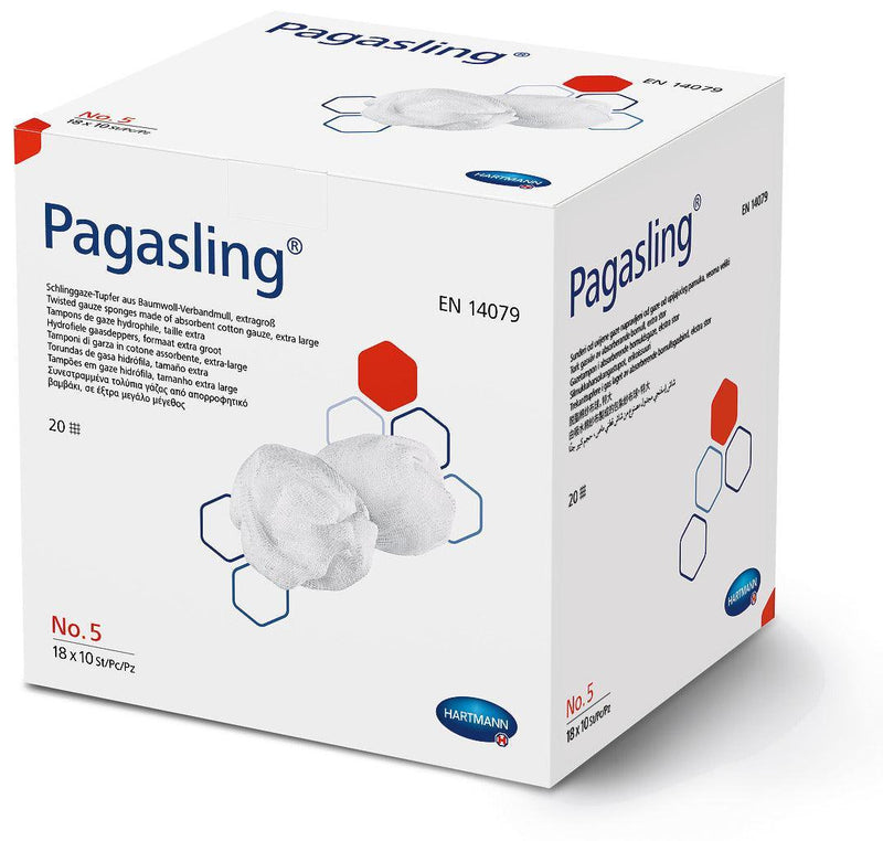 Pagasling steril, saugstarker Schlinggazetupfer, Gazetupfer, Tupfer zur Absorption und Wundreinigung Gr. 3, Gr. 4, Gr. 5, 481274, 481284, 481414, 481409, 481400 - Notemed Medizintechnik 