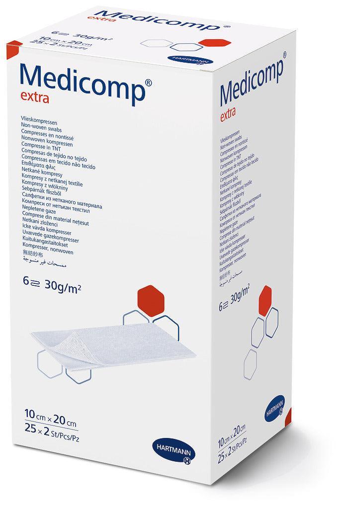 Medicomp extra steril 5 x 5 cm, 10 x 10 cm, 10 x 20 cm, 411078, 
411077, 
411079 - Notemed Medizintechnik 