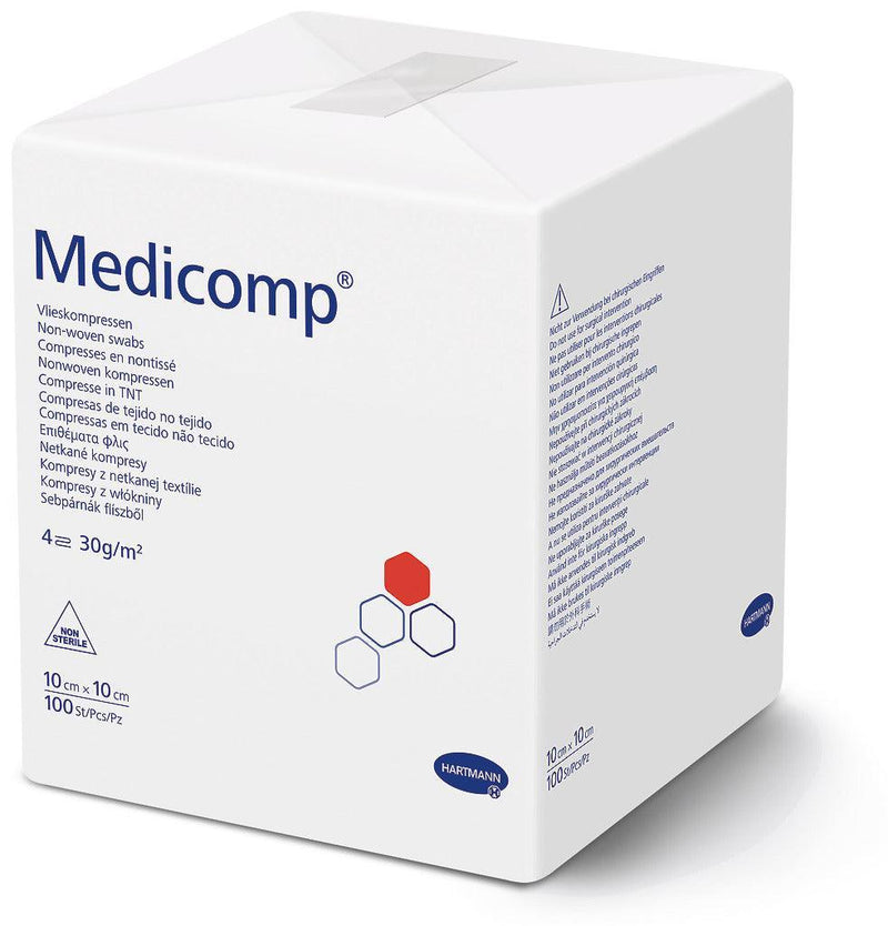 Medicomp unsteril 5x5 cm, 7,5 x 7,5 cm, 10 x 10 cm, 10 x 20 cm, 421821, 
421823, 
421825, 
421827 - Notemed Medizintechnik 