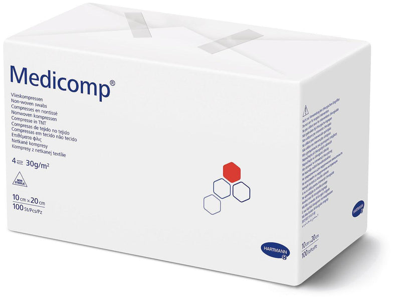 Medicomp unsteril 5x5 cm, 7,5 x 7,5 cm, 10 x 10 cm, 10 x 20 cm, 421821, 
421823, 
421825, 
421827 - Notemed Medizintechnik 