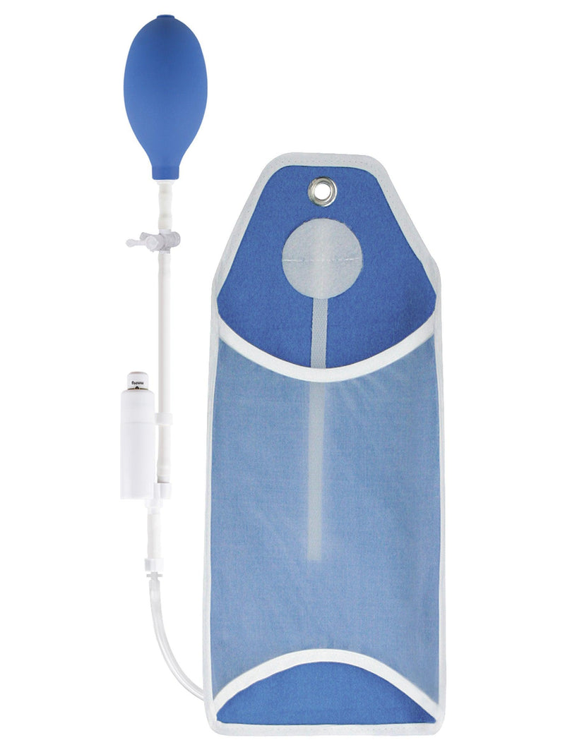 Dispo Infusor 500, 1000, 3000 mit Handgebläse, Dreiwegehahn und farbkodierter Druckanzeige - Taschenform mit Schlaufe - Notemed Medizintechnik 