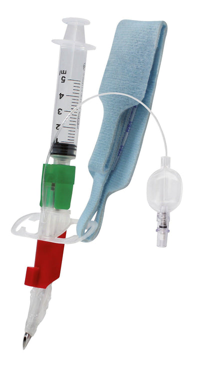 Quicktrach II - Erwachsenen Koniotomiebesteck mit Cuff, 4 mm I.D., steril - Perkutane Koniotomie (Punktionskoniotomie) - Notemed Medizintechnik 