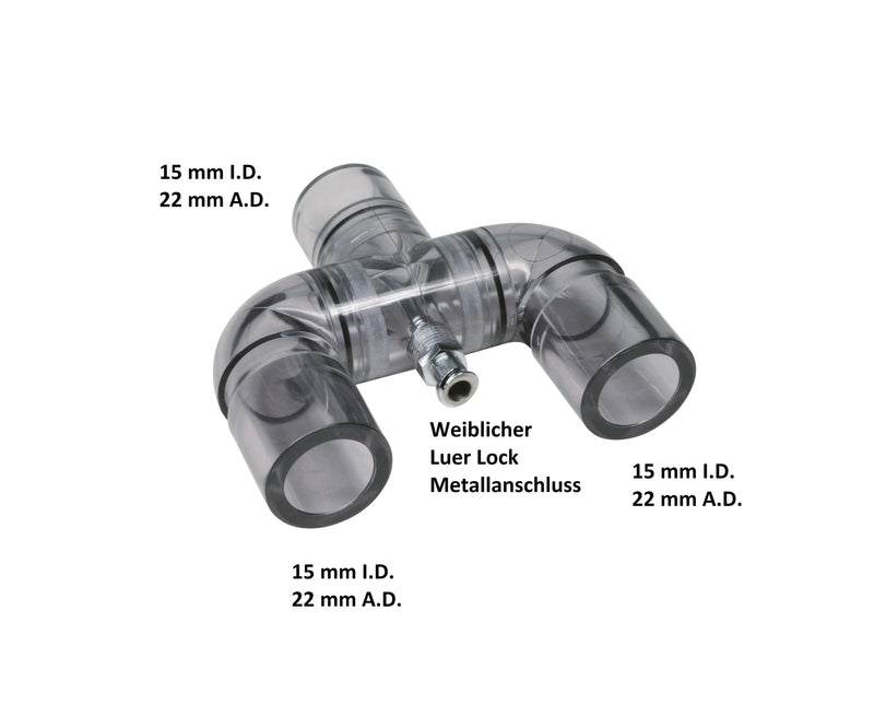 Y-Konnektor, gerade, mit verstellbaren Schenkeln, Pkg. / 10 Stück - Notemed Medizintechnik 