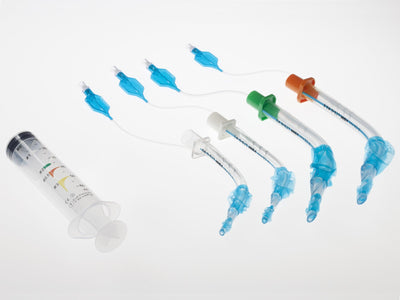 Erwachsenen Notfall LTS-D Set (# 3, 4, 5), Kinder Notfall LTS-D Set (# 0, 1, 2, 2.5), mit farbkodierter Spritze, Notfallset - Notemed Medizintechnik 