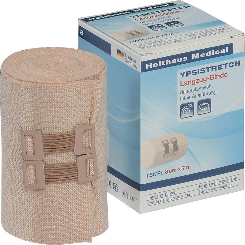 YPSISTRETCH Langzug-Binde, Dauerelastische Binde, 7 m gedehnt, 6 cm x 7 m, 8 cm x 7 m, 10 cm x 7 m, 12 cm x 7 m, 11606, 11608, 11610, 11612 - Notemed Medizintechnik 