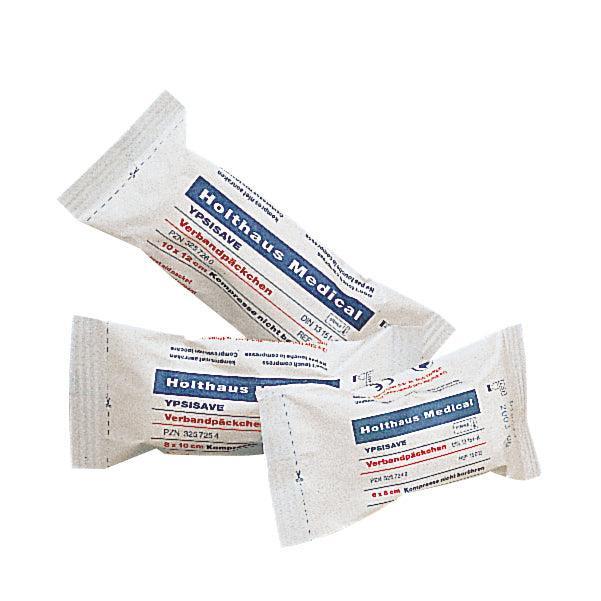 YPSISAVE Verbandpäckchen, Elastische Fixierbinde mit Vlieskompresse nach DIN 13 151 einzeln steril verpackt, 6 x 8 cm, 8 x 10 cm, 10 x 12 cm - Notemed Medizintechnik 