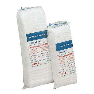 YPSISOFT Verbandwatte CO/CV, aus 50% Baumwolle und 50% Zellwolle, 50gr., 100 gr., 500 gr., 16050, 16100, 
 16500 - Notemed Medizintechnik 