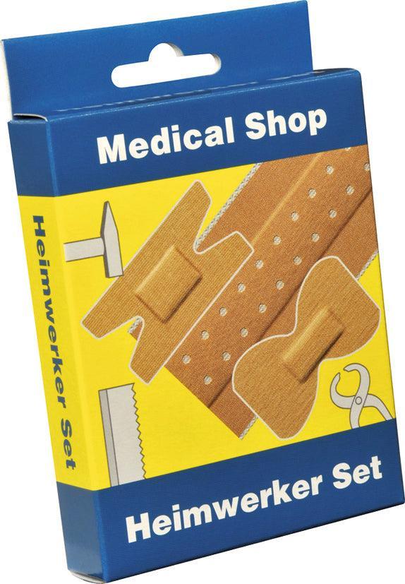 Medical Shop Heimwerker Set, 11-teiliges Sortiment, Schachtel, EURO-Loch zur Befestigung, Wundpflaster, Fingerverbände, Fingerkuppen, Fingergelenk - Notemed Medizintechnik 