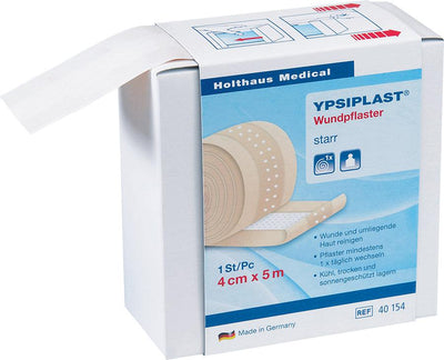 YPSIPLAST® Wundpflaster, Pflaster, Wundschnellverband, Klassische Meterware in Schachtel, 4 cm x 5 m, 6 cm x 5 m, 8 cm x 5 m, 40154, 40156, 
 40158 Holthaus