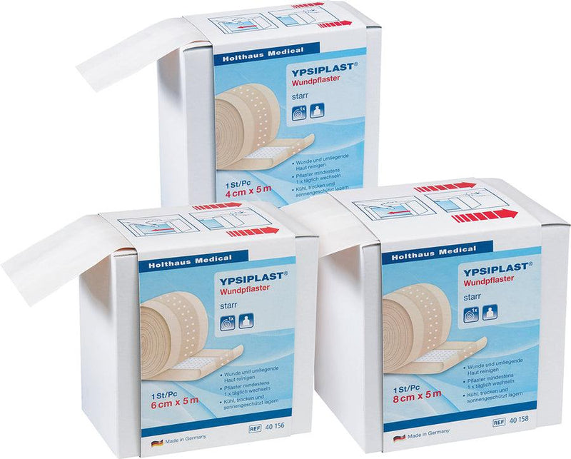YPSIPLAST® Wundpflaster, Pflaster, Wundschnellverband, Klassische Meterware in Schachtel, 4 cm x 5 m, 6 cm x 5 m, 8 cm x 5 m, 40154, 40156, 
 40158 Holthaus