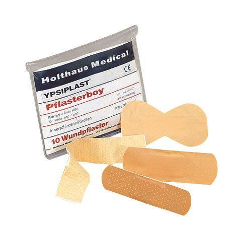 YPSIPLAST® Pflasterboy, 10-teiliges Pflastersortiment in Taschenpackung, Fingerkuppenverband, Fingerverband, Pflasterstrips, 40610 - Notemed Medizintechnik 