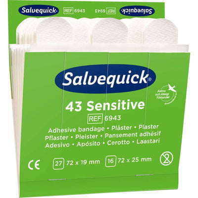 Salvequick Pflaster-Strips Vlies, Sofortpflaster, Refill 6943, 43 Stk Holthaus