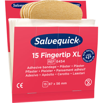 Salvequick Fingerspitzen-Pflaster 15 Stück, elastisch, Sofortpflaster, Refill 6454 Holthaus