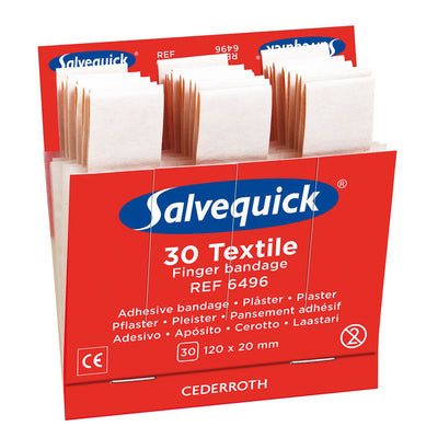 Salvequick®-Refill-Einsatz 30 Fingerverbände, elastisch, Sofortpflaster für die schnelle Entnahme mit einer Hand, 6496 Holthaus