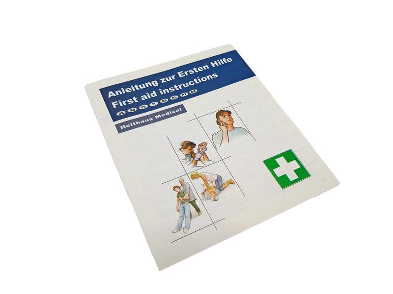 Anleitung Erste Hilfe, 8-sprachig, Folientasche, 50240 - Notemed Medizintechnik 