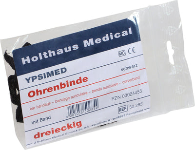 YPSIMED Ohrenbinde, Dreieckig, schwarz, 11 x 13 cm, 50285 - Notemed Medizintechnik 