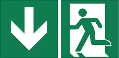 Rettungszeichen "Notausgang" nachleuchtend, 200 x 400 mm, 50311 - Notemed Medizintechnik 