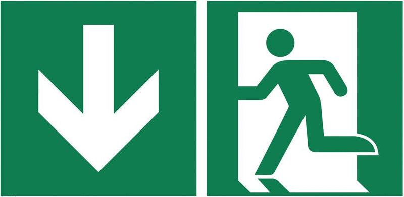 Rettungszeichen "Notausgang" nachleuchtend, 200 x 400 mm, 50311 - Notemed Medizintechnik 