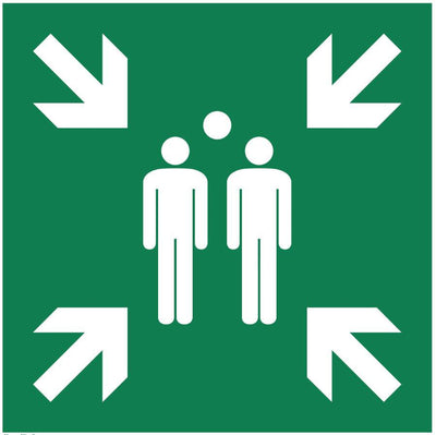 Rettungszeichen "Sammelstelle" nachleuchtend, 400 x 400mm, 50314 - Notemed Medizintechnik 