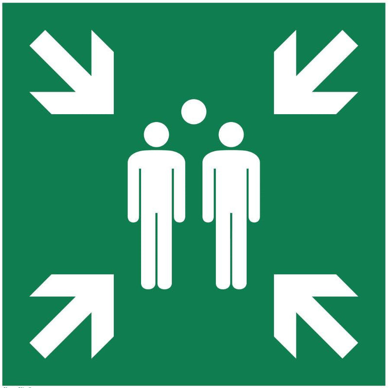 Rettungszeichen "Sammelstelle" nachleuchtend, 400 x 400mm, 50314 - Notemed Medizintechnik 