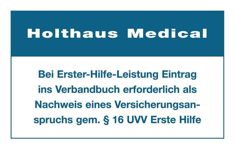 Aufkleber „Eintrag Verbandbuch“, 60 x 100 mm, 50350 - Notemed Medizintechnik 