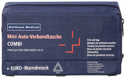 Mini COMBI Verbandtasche blau Inhalt DIN 13164 + Warndreieck, 62210 Holthaus